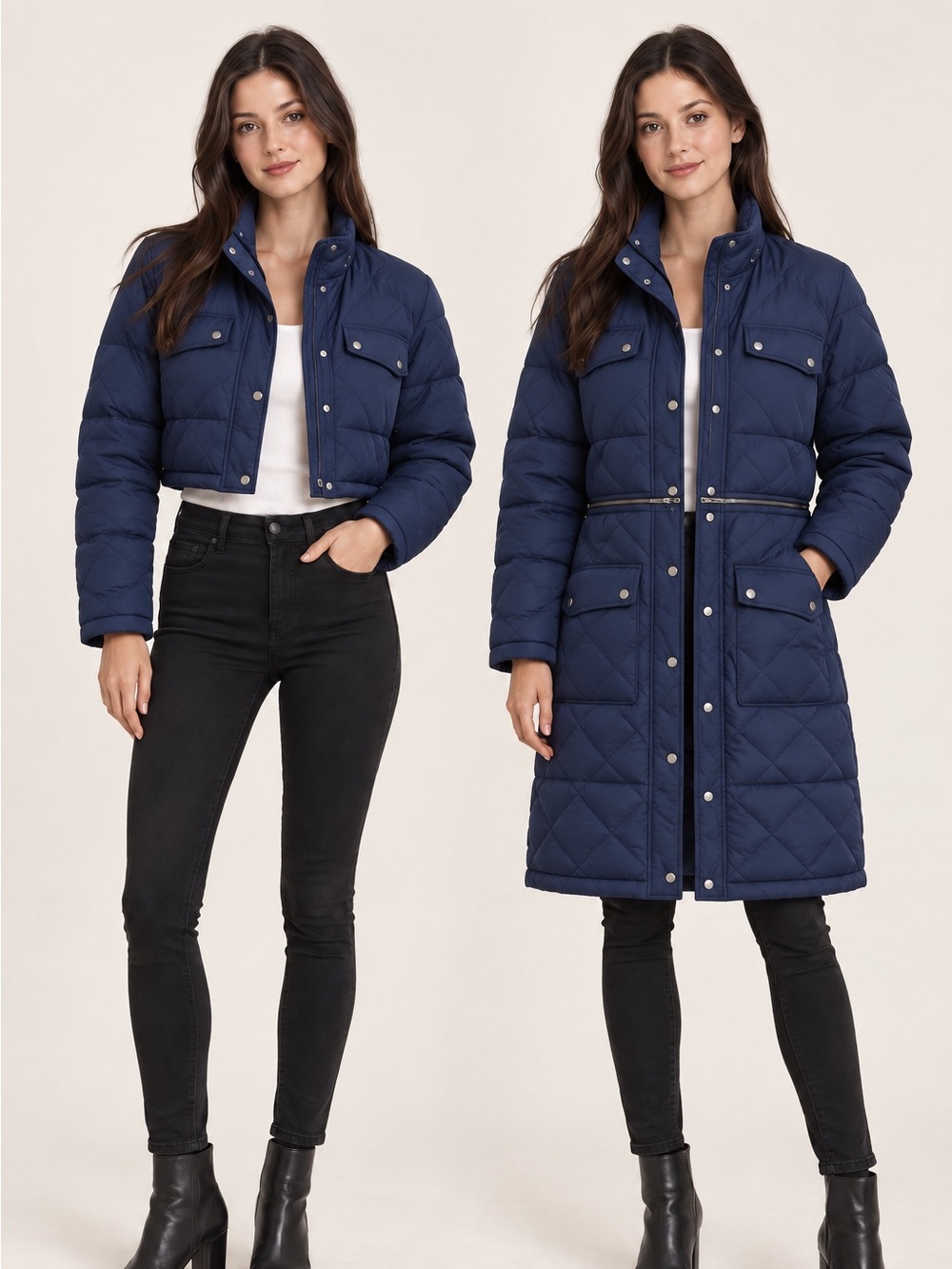 Cheap Monday Navy Convertible Zip-Off Trench Jacket